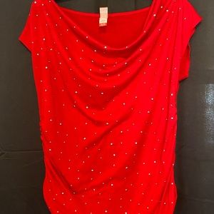 No Boundaries Women's XL Red Blouse